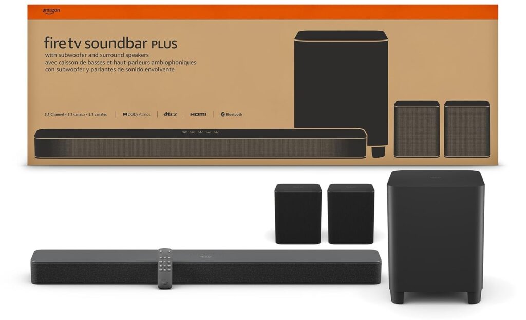 Amazon Fire TV Soundbar Plus – Best TV Soundbar with Built-In Streaming and Alexa
