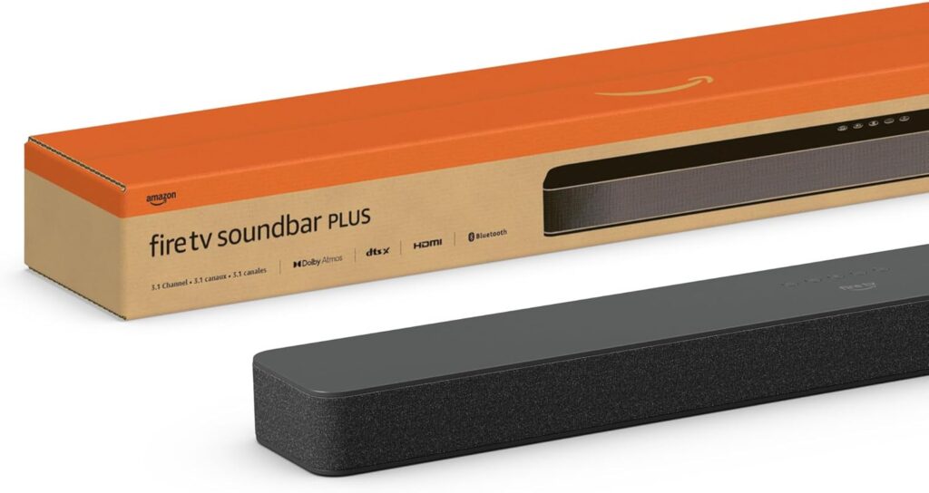 Amazon Fire TV Soundbar Plus – Best Soundbar with Built-in Streaming and Alexa Support