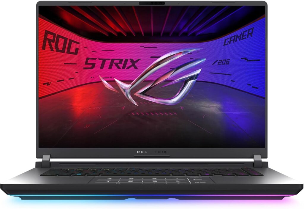 Best Gaming Laptop – ASUS ROG Strix G16 with NVIDIA GeForce RTX GPU, Intel Core Ultra processor, 16-inch display, and high refresh rate