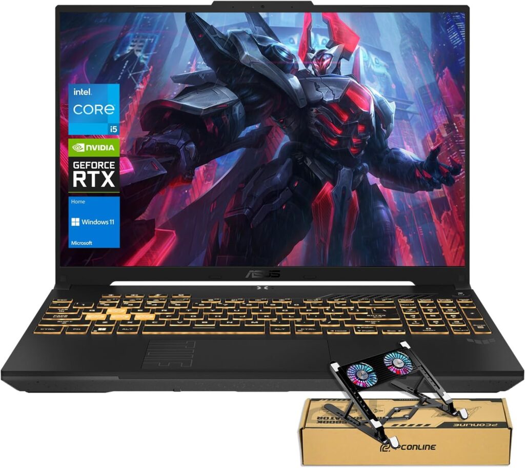 Best Gaming Laptop – ASUS TUF F16 with Intel Core processor, NVIDIA GeForce RTX GPU, 16-inch display, and durable high-performance gaming design