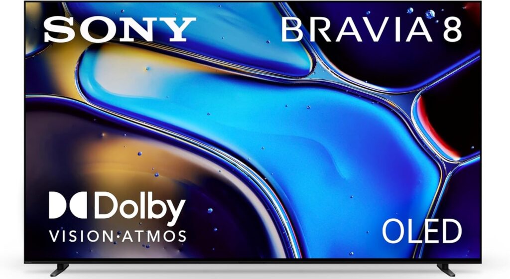 Sony BRAVIA 8 – Best Gaming TV with 4K OLED Display, HDMI 2.1, VRR, and Ultra-Low Input Lag for Smooth Console and PC Gameplay