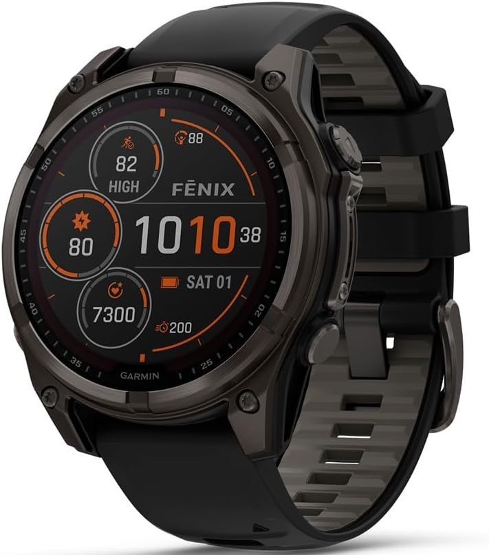 Garmin fēnix 8 rugged fitness smartwatch Best Fitness Tracker with durable design GPS tracking and advanced outdoor features.