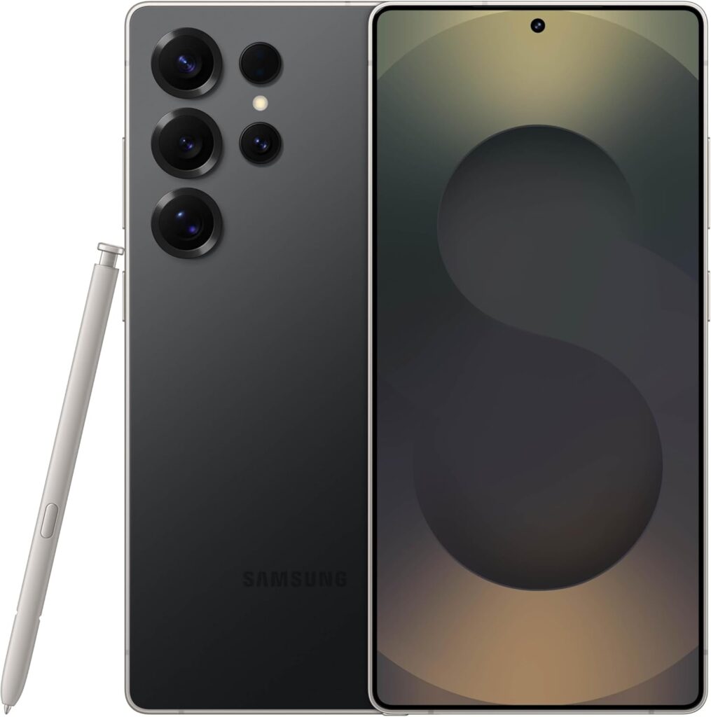 Best Phones — Samsung Galaxy S25 Ultra smartphone with Snapdragon 8 Gen 4 chip, quad camera system, Dynamic AMOLED 2X display, and S Pen support