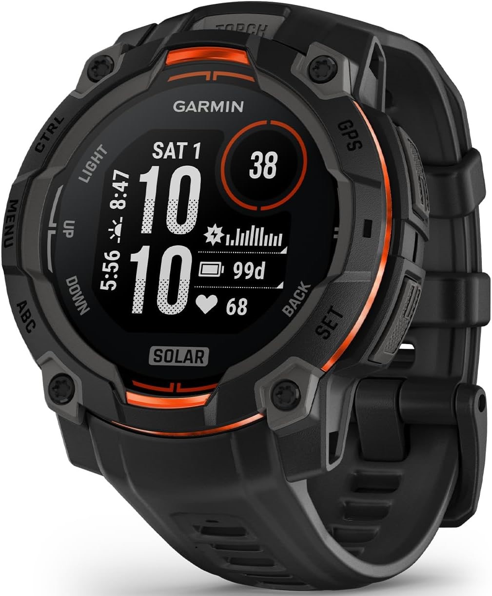 Best Garmin Watch — Garmin Instinct® 3 rugged GPS smartwatch with heart rate monitoring, sleep tracking, multisport features, and durable outdoor design