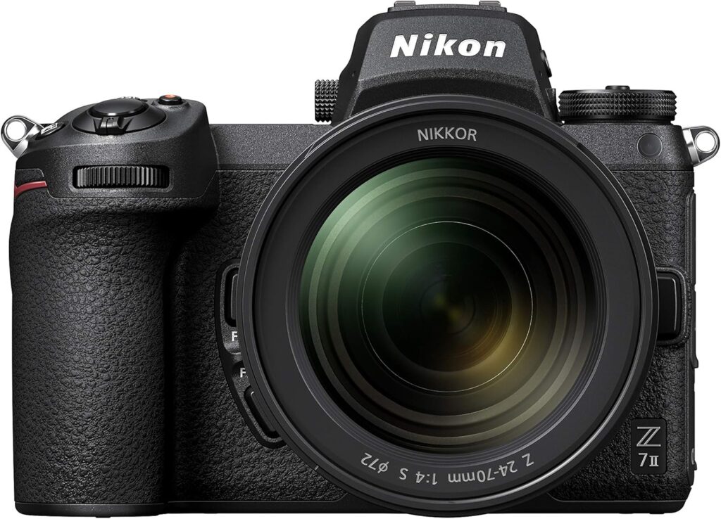 Nikon Z7 II mirrorless camera Best Nikon Camera shown with lens high resolution professional body today.