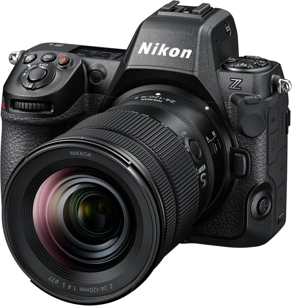 Nikon Z8 mirrorless camera Best Nikon Camera shown with lens compact professional body for creators today.