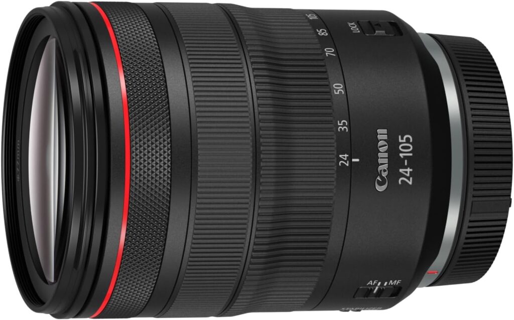Canon RF 24-105mm f/4L versatile zoom lens with sharp optics, weather sealing, everyday performance, Best Canon Lens choice.