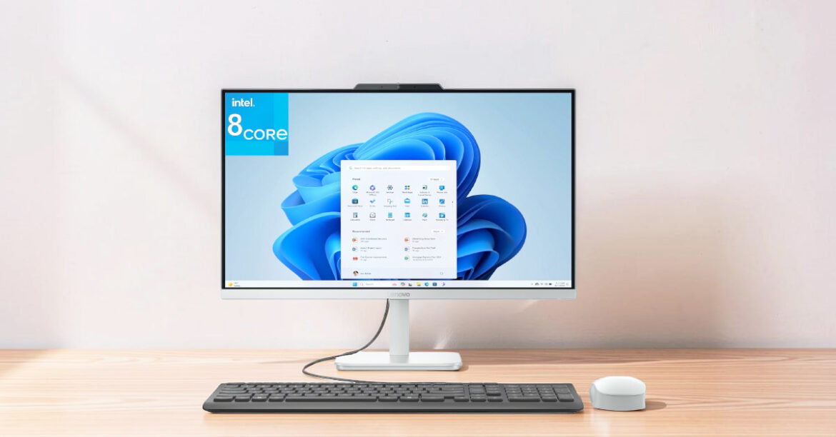 Best AIO PCs setup with sleek all in one desktop, large display, minimal cables, modern workspace design, ideal for office, study, and multitasking productivity