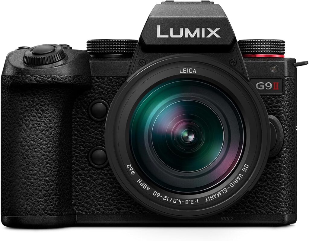 Best Panasonic Camera — Panasonic LUMIX G9II mirrorless camera, Micro Four Thirds sensor, high-speed autofocus, 4K video recording, weather-sealed body, image stabilization, ideal for wildlife, sports, and professional photography.