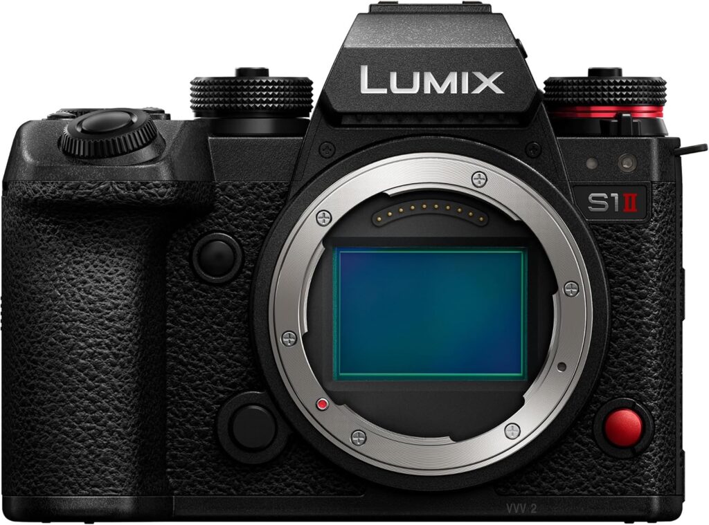 Best Panasonic Camera — Panasonic LUMIX S1II mirrorless camera, full-frame sensor, advanced image stabilization, high-resolution photography, professional video capabilities, durable design, versatile lenses, perfect for enthusiasts and professional photographers.
